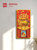 Lịch gỗ phong thuỷ treo tường Ngựa Kéo Xe Vàng LGV26428