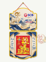 Lịch gỗ 2 thân SCB 2027 – Mở thư đón phúc