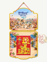 Lịch gỗ 2 thân BVBank 2027 – Tết vui như ý