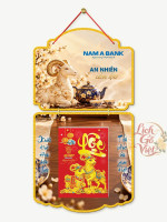 Lịch gỗ 2 thân NamABank 2027 – An nhiên đón lộc