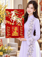 Lịch gỗ treo tường 2027 Bạch Dương Vân Khánh 40x60cm LGV27T4-36