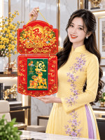 Lịch Gỗ Phong Thủy Treo Tường Phúc Sinh Phú Quý LGV27T2-06