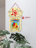 Lịch gỗ Chữ Lộc treo tường LGV2512 cao cấp