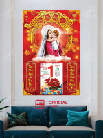 Lịch gỗ Công giáo Mẹ Maria 40x60cm LGV23MG08