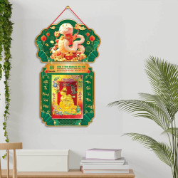 Lịch treo tường bằng gỗ họa tiết Rắn Tài Lộc 2025 in Logo Manulife