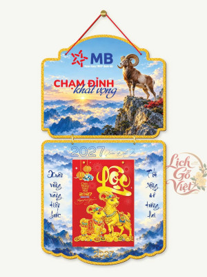 Lịch gỗ 2 thân MB 2027 – Chạm đỉnh khát vọng