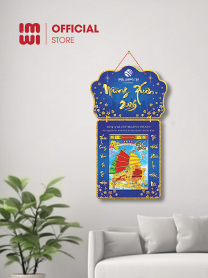 Lịch gỗ treo tường quảng cáo in logo doanh nghiệp LGVQC080