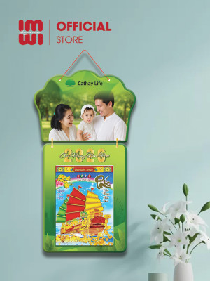 Lịch gỗ treo tường quà tặng Bảo hiểm Cathay Life