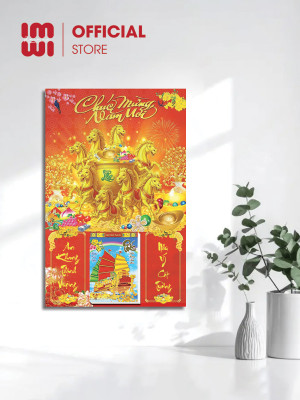 Lịch gỗ treo tường 40x60cm Mã Đáo Thành Công LGV26427