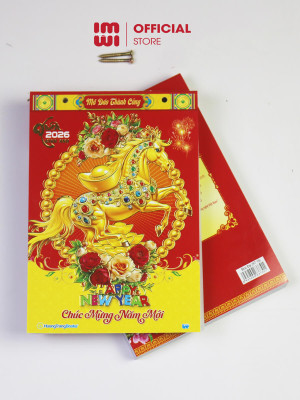 Bloc lịch 2026 LGV260015 Khổ đại - Kích thước 14.5x20.5cm