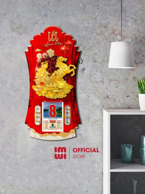 Lịch gỗ phong thuỷ mã đáo thành công LGV26101