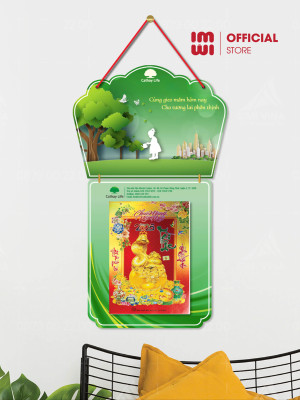 Lịch treo tường bằng gỗ in logo Bảo hiểm Cathay Life