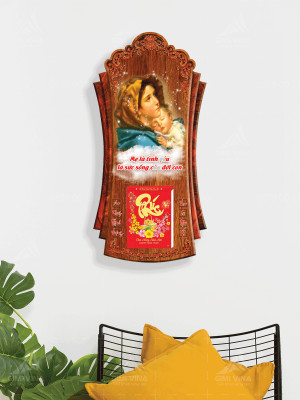 Lịch gỗ Mẹ Maria LGV1102