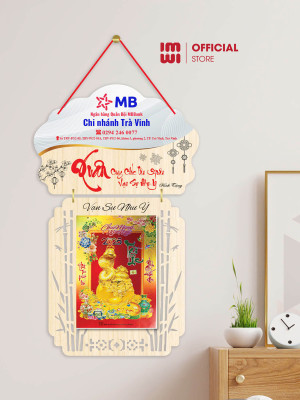 Lịch gỗ treo tường in logo ngân hàng Quân Đội MBBank