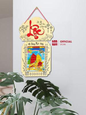 Lịch gỗ Chữ Lộc treo tường LGV2512 cao cấp