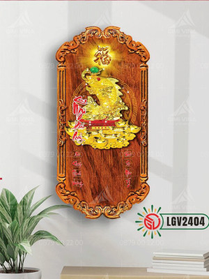 Lịch gỗ Kim Ngư Phú Quý treo tường LGV2304